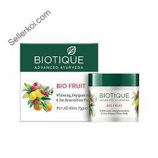 Biotique Bio Fruit Whitening And De-pigmentation Face Pack For All Skin Types (75gm)